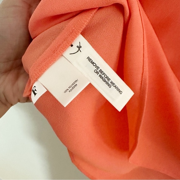 Ann Taylor Piped Tee Coral XS NWT - Picture 4 of 5